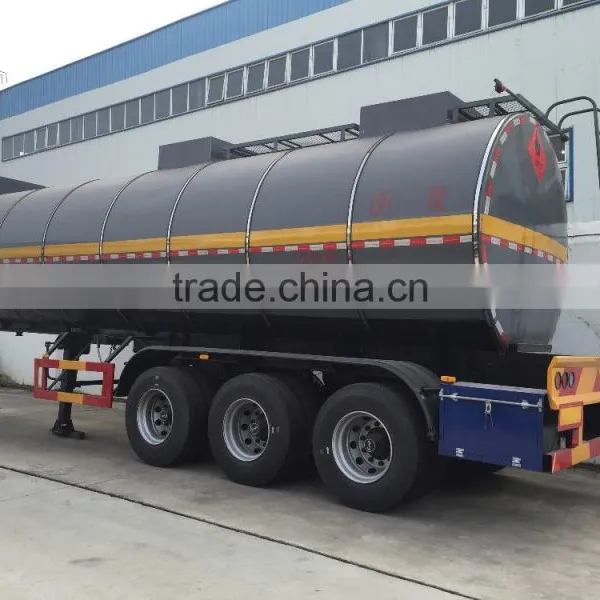 27m3 Chemical Liquid Tank 3 Axel Trailer With Three 13 Ton FUWA Axles photo-6
