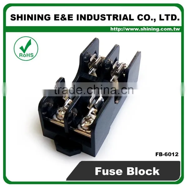 FB-6012 6x30mm Glass Fuse 600V 15A 2 Way Panel Mounted Fuse Box photo-4