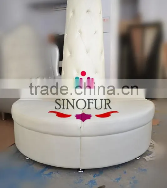 Made From SinoFur Best Sale Loveseat White Wedding Sofa Furniture photo-3
