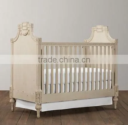 Victoria Style Carved Wooden Children Bed, Noble Children Bedroom Furniture Set, Wooden Princess Child/Kid's Bed photo-2