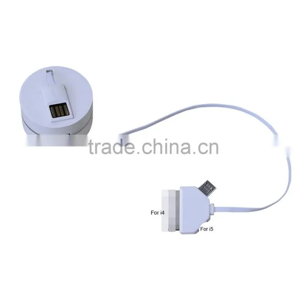 New Premium 3 in 1 Foldable Cellphone Electrial USB Charger Data Cable photo-4