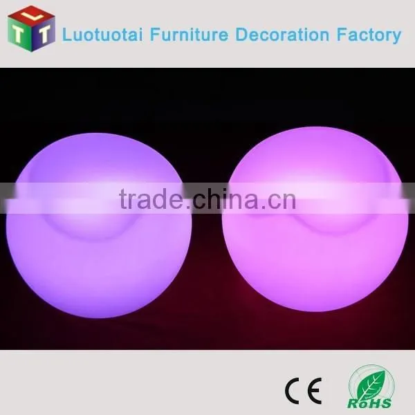 Plastic Living Room Furniture LED Round Sofa Set photo-3