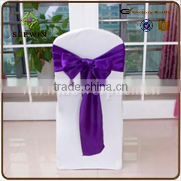 Soft Silk Satin Fabric Chair Sash for Chair photo-5