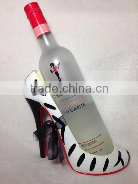 Custom Wild Animal Striped Stiletto High Shoe Wine Bottle Holder photo-3