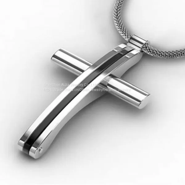 OEM / ODM Stainless Steel Pendant Black Cross Fashion photo-5