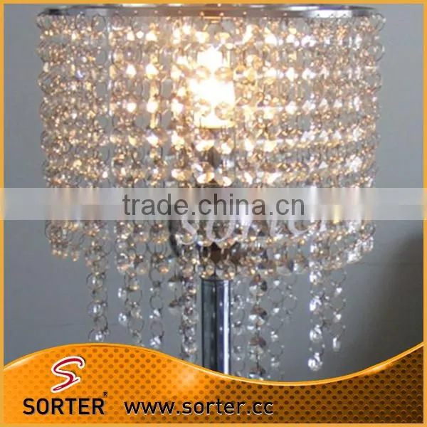 Decorative Crystal Glass Chandelier Chains Octagon Beaded Parts
