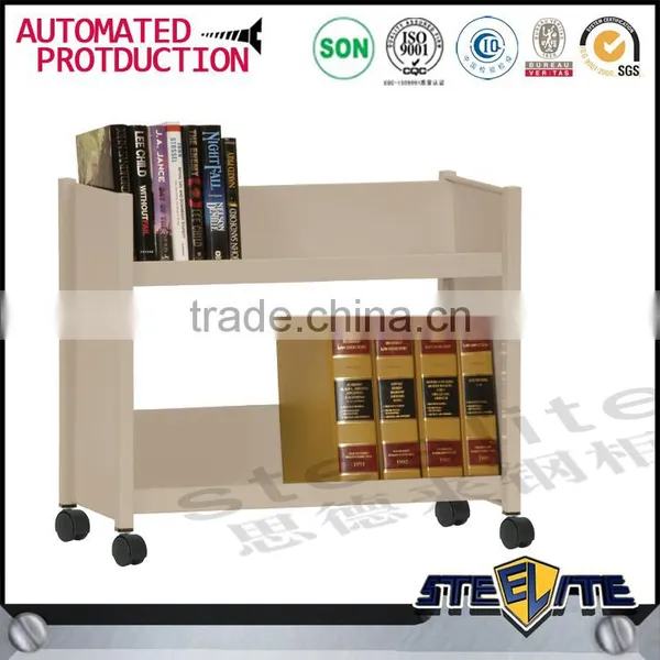 2016 New Arrival Product School Library Metal Book Trolley Steel Rolling Book Cart photo-5