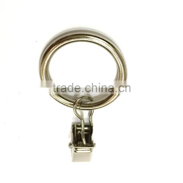 ID30mm & OD37mm Rod Ring With Clip Hanging / A Ring With A Clip / Iron Curtain Ring With Clip photo-5