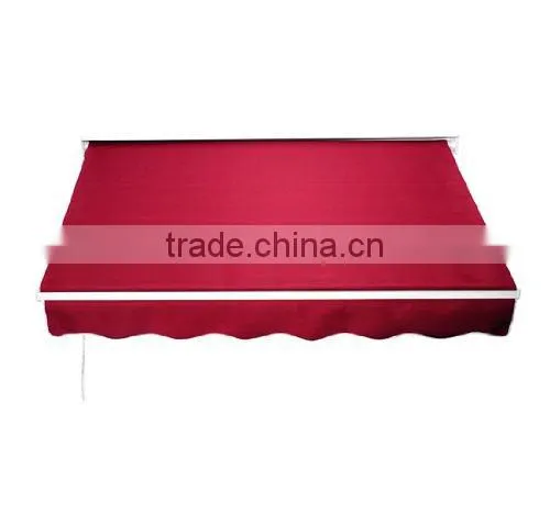 6Feet x 2Feet Patio Manual Retractable Red Sun Shade Awning photo-2