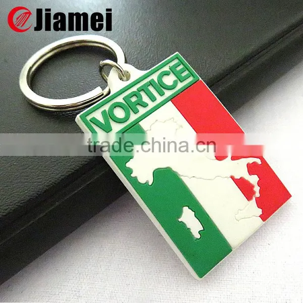 Oeko-tex certificate Soft pvc rubber custom PVC Keychain for business promotion