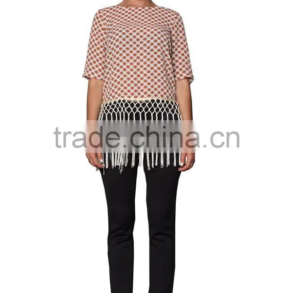 Women Clothing Manufacturer Tassels Blouse for Women photo-2