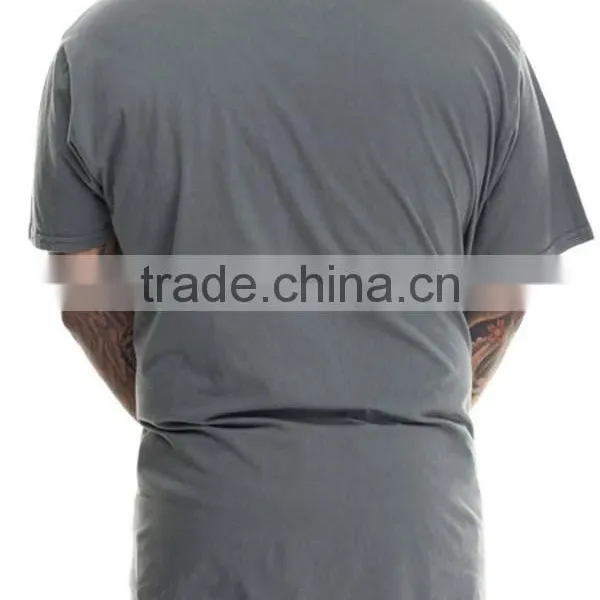 European Style 100% Cotton Mens Gray Oversized T Shirt OEM photo-3