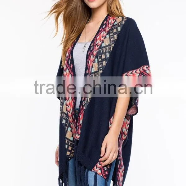 New Style Ladies Fashion Blanket Cape Sweater Wholesale photo-2