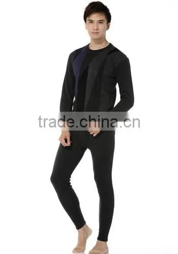 Top Brand 100% Cotton High Quality Men And Women Thermal Underwear Wool Warm Inside Jacquard Long John photo-2