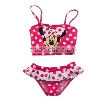 Full Printing With Hearts Pretty Lovely Girl Swimwear Swim Suit photo-5