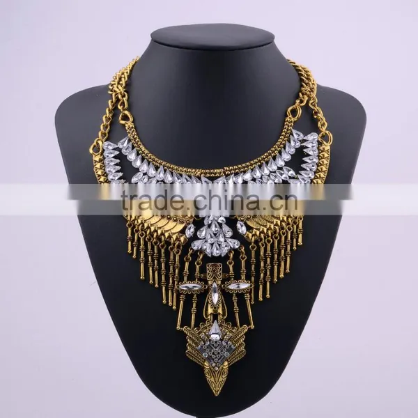 Latest Vintage Tribal Alloy Resin Fashion Beaded Jewelry Necklace photo-2