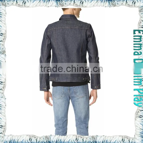 Fashion High Quality Men's Black Denim Jackets Outwear photo-2