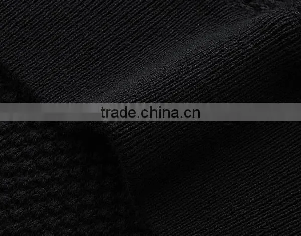 2017 Popular Black no Patten Simple Cool Men's Cardigan Sweater With Zipper photo-5