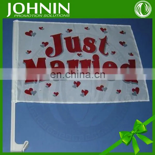 Cheap Polyester 30*45cm Cheering Decoration Married Car Mirror Flag photo-2