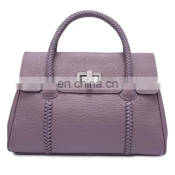 New Weave Genuine Leather Fashion Leisure Cow Leather Handbag for Ladies photo-3