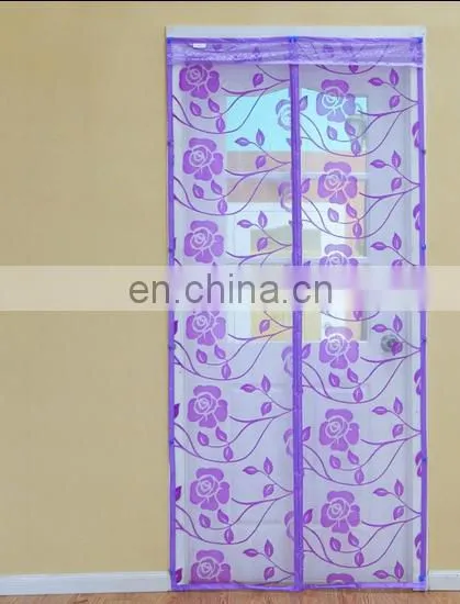 High Quality Flocking Summer Anti Mosquito Magnetic Screen Door Portiere Screen Door With Magnetic Stripe photo-4