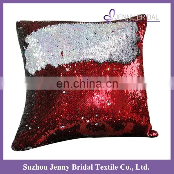 SQP022L Black Gold Two Tone Sequin Fabric Wholesale Throw Pillow Cases photo-2