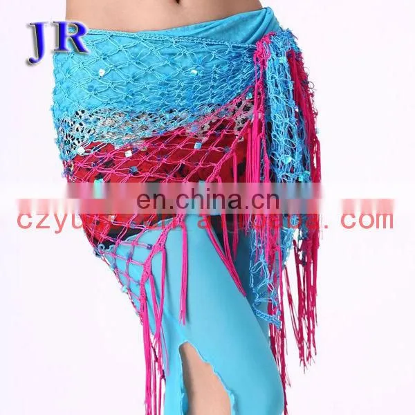 Multy Color Hollow Tassel Belly Dance Hip Scarf Belt Y-2021# photo-2