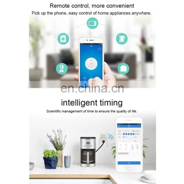 American Switch Plug on off Electric Switch S30 WiFi Smart Power Plug Socket Wireless Remote Control Timer Power Switch photo-2