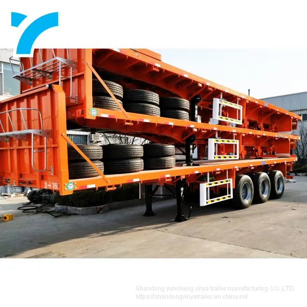 step deck semi trailer/flat bed trailer/container trailer