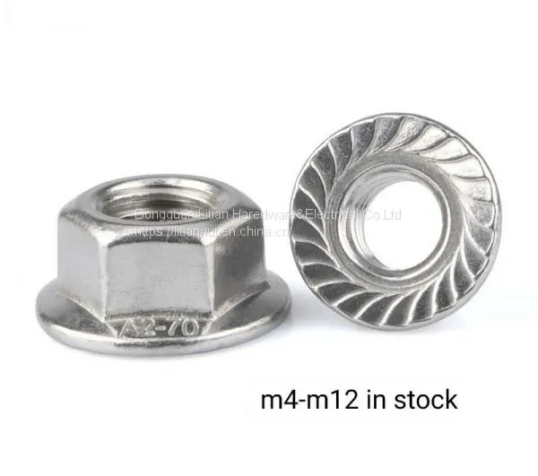 Hot Sale Carbon Steel DIN6923 m7 m8 Flange Nut for Machine