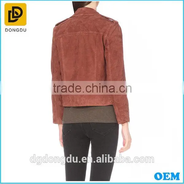 Biker Jackets Suede Motorcycle Jackets for Women Wholesale photo-3
