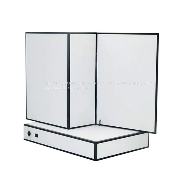 Acrylic Makeup Organizer Perfume Display Rack Cosmetic Advertising LED Display Stand 7454 2021 07 photo-3