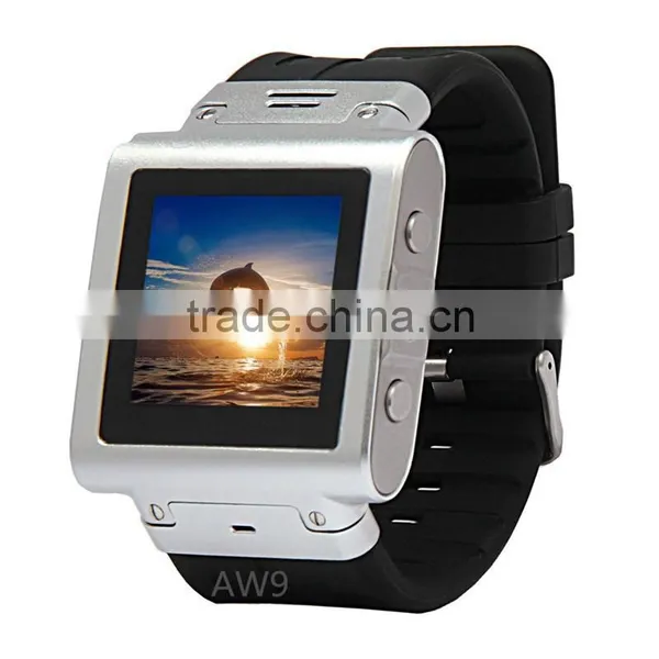 High Quality 1.5 Inch Waterproof Bluetooth Watch Phone With Skype&gsm by Remote Control for Photo Taking AW9 Smart Watch