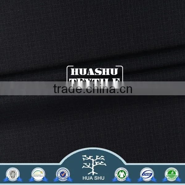 New Style Italian Grid Design Men's T/R Wool Suit Fabric