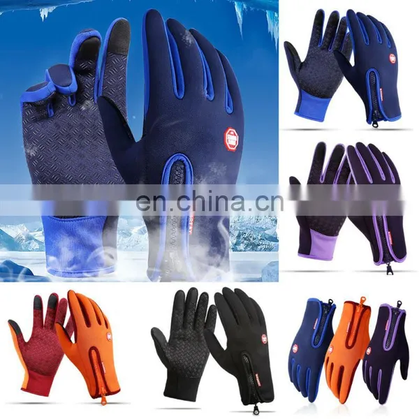 Wholesale Winter Warm Touch Screen Cycling Motorcycle Outdoor Other Sports Gloves In Black Racing Gloves photo-3