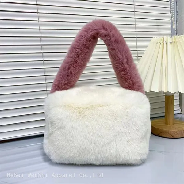 40Plush Bag Carry-on Bar One Shoulder Diagonal Chain Bag Fashion Trend Furry Autumn Bag photo-5