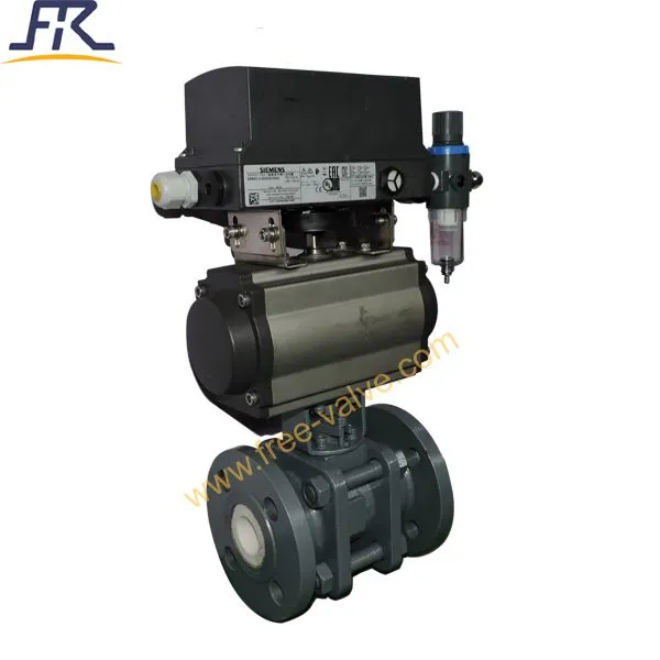 Pneumatic O Type Ceramic Lined Ball Valve FRQ641TC