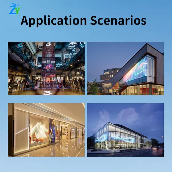 Shopping Mall Window Glass Transparent Advertising P2.5 P3.91 P6.25 Led Holographic Screen photo-6