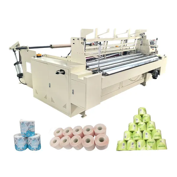Fully Automatic Toilet Paper Roll Making Band Saw Cutting and Packing Machine Production Line