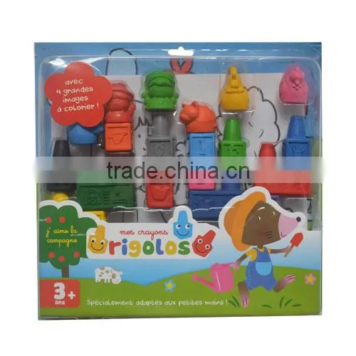 Animal Shaped Block Crayon Set With 48 Pages Coloring Book for Kids Drawing Set photo-6