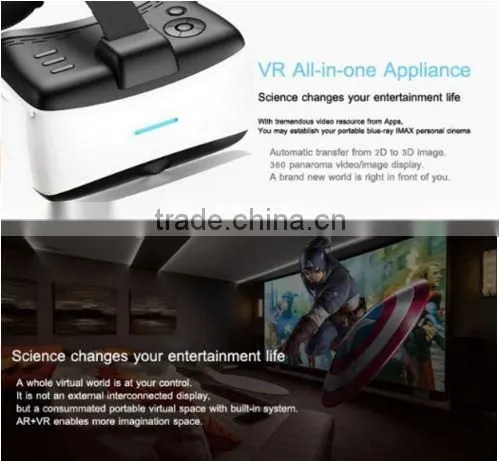 New and Hot 3D VR Headset Virtual Reality Headset All in One HA554 Quad-core Android 4.4 Bluetooth Game Player photo-6