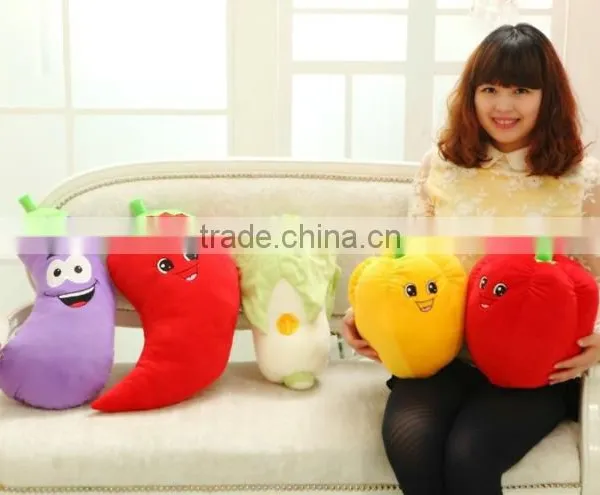 Cute Face Design Cartoon Red Chilli Shape Pillow Vegetable Babies Pillow photo-3