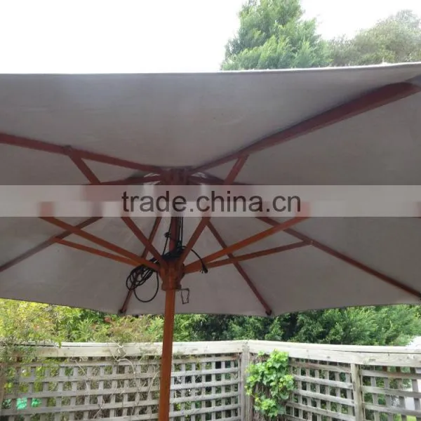 9foot Wooden Outdoor Umbrella for Garden Patio Market Shade