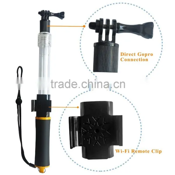 Brand Shoot Transparent Float Extension Pole Floaty Bobber Grip Monopod Wifi Remore Clip For Gopro/SJCAM/Xiaomi photo-4