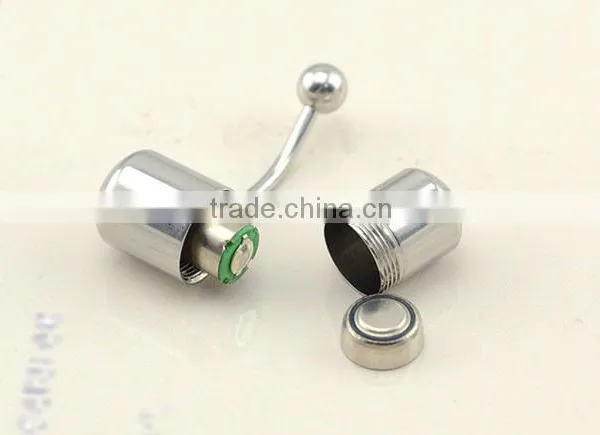 Stainless Steel Wholesale Capsule Belly Button Rings Vibrating Body Jewelry photo-3