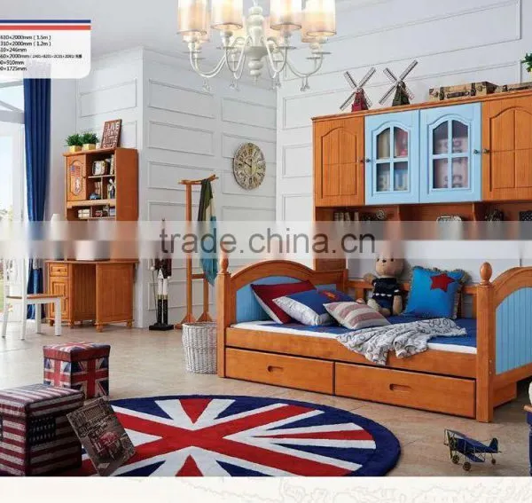 Hot Sale Bedroom Furniture Solid Wood Kids Bunk Bed K2201-2203 photo-3