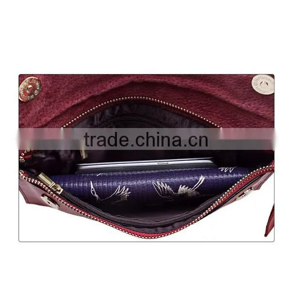 Custom Red Color Ladies Leather Acrylic Clutch Bag Envelope Evening Bag Wholesale photo-6
