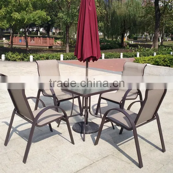 2015 Wholesale Outdoor Garden Patio Modern Aluminum Frame Sling Bistro Table and Chair photo-6