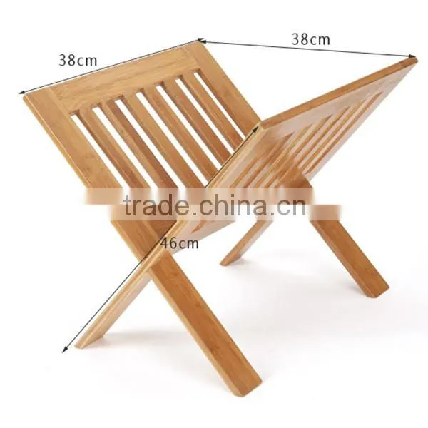 Foldable Magazine Bamboo Display Rack photo-2