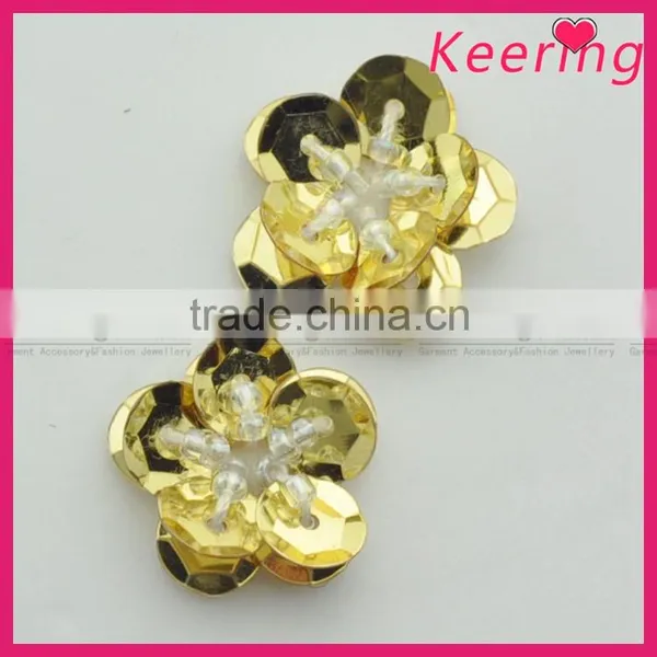 Plastic Sequin Handmade Flower Applique for Shoes photo-2